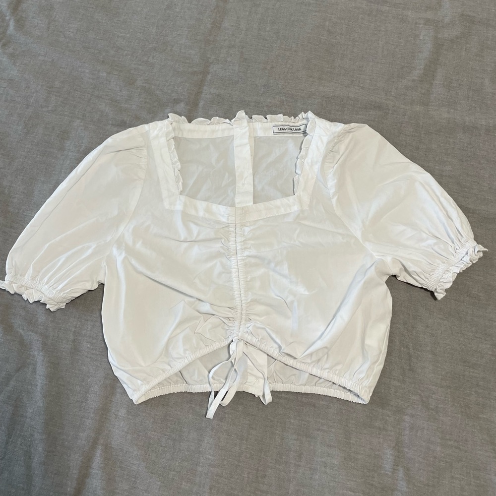 Puff Sleeve Crop Top